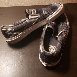 Patterned Vans Slip-ons
